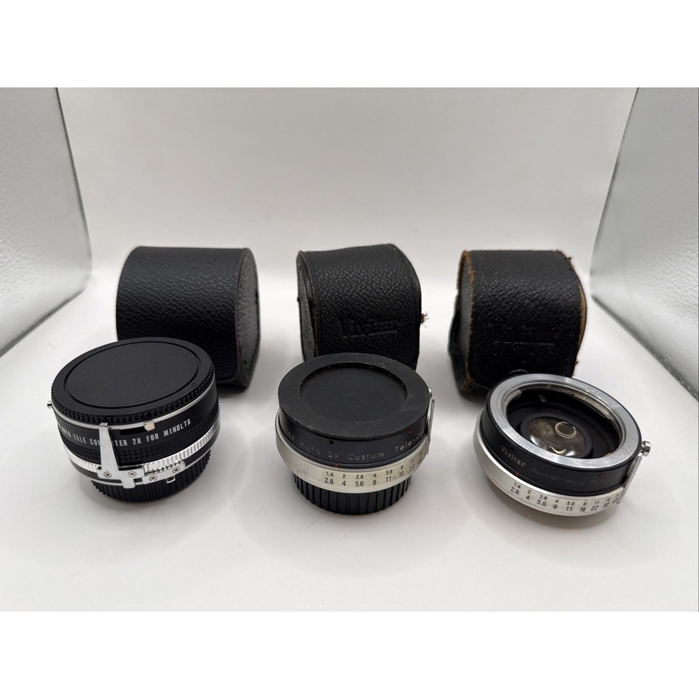 DeJUR & 2 Vivitar Auto Tele Converter 2x Lot‎ Of 3 Mixed Condition See Photos